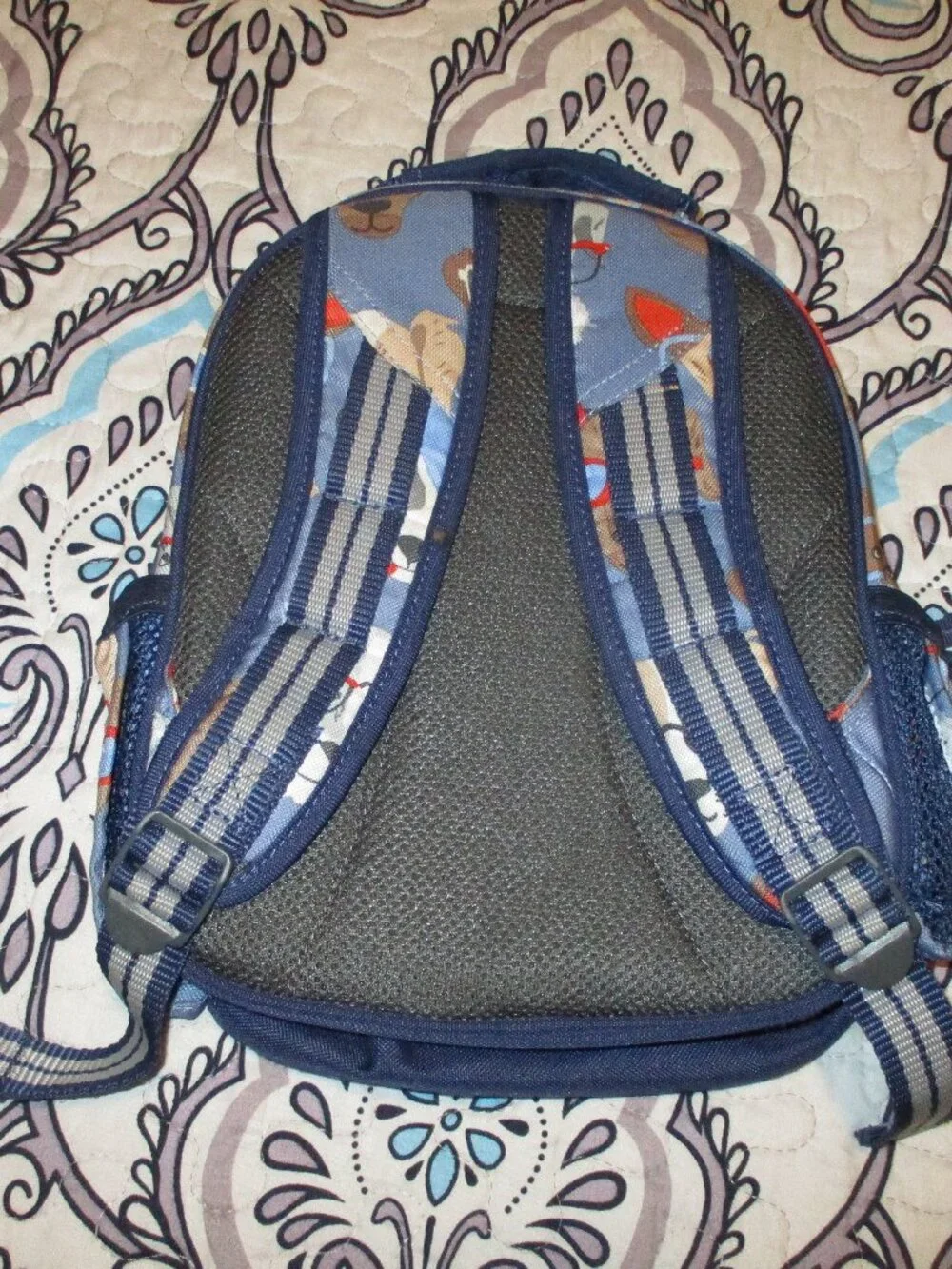 HTF Pottery Barn Mackenzie mini DOGS Backpack Toddler Pre-School Size  No Mono